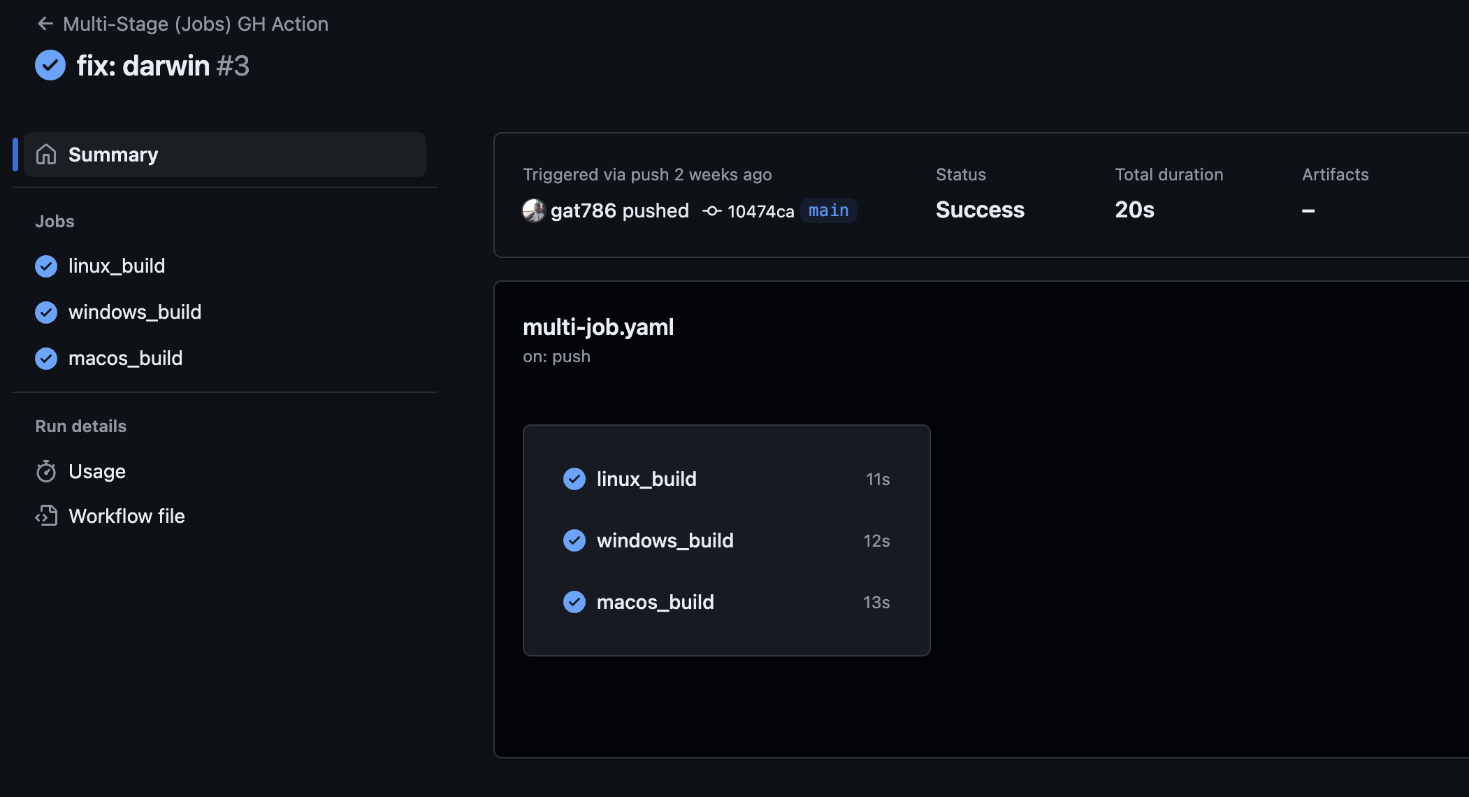 Multiple jobs executing parallel visual